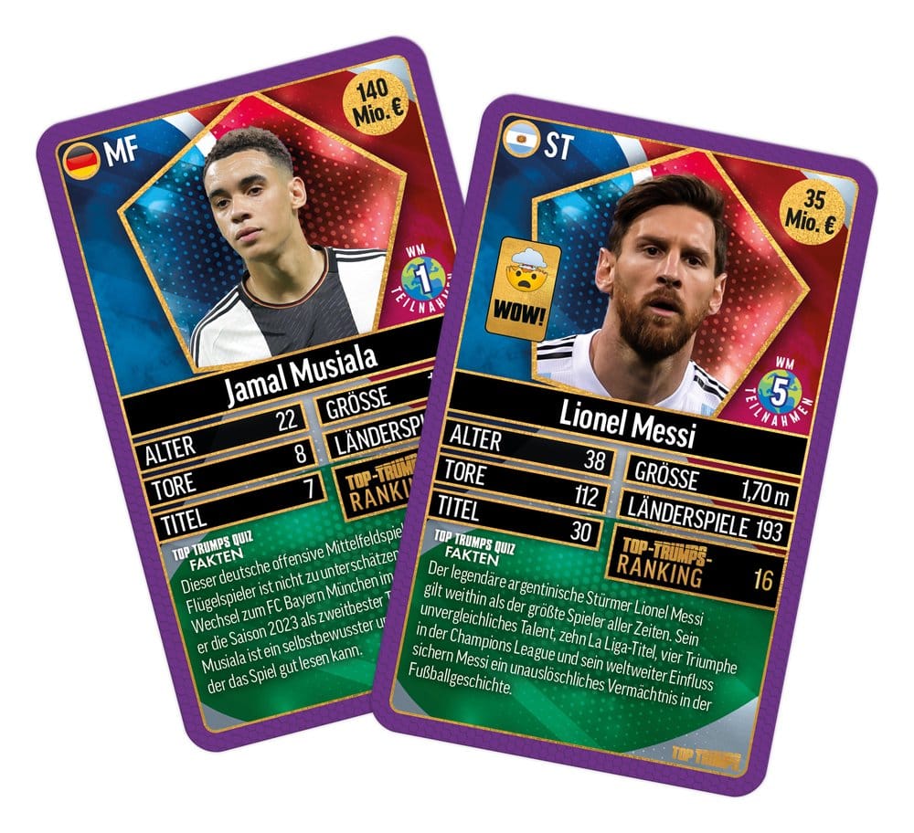 Winning Moves World Football Stars Card Game 200 Pack 4 *German Version* | Makochan