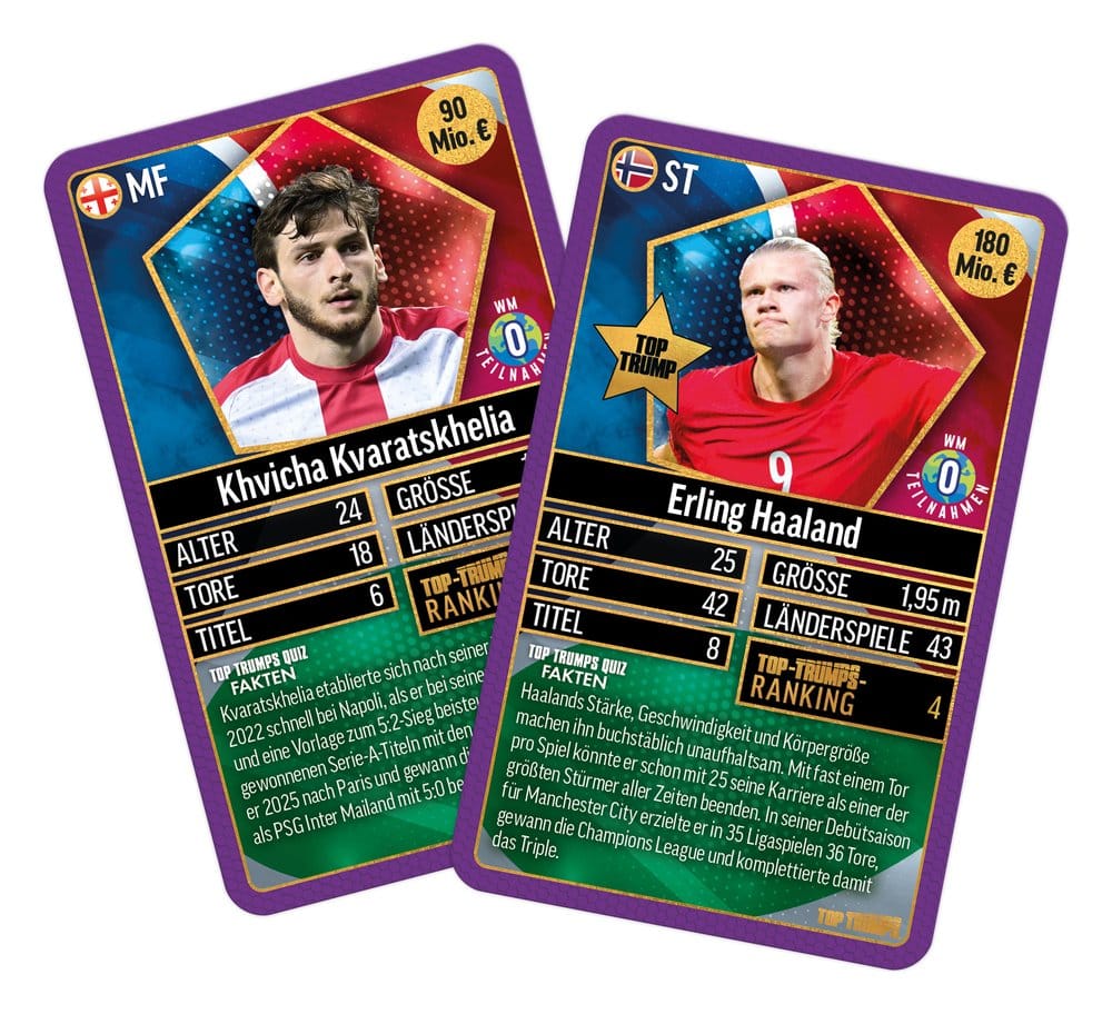 Winning Moves World Football Stars Card Game 200 Pack 4 *German Version* | Makochan