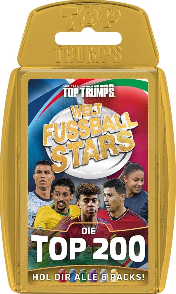 Winning Moves World Football Stars Card Game 200 Pack 6 *German Version* | Makochan