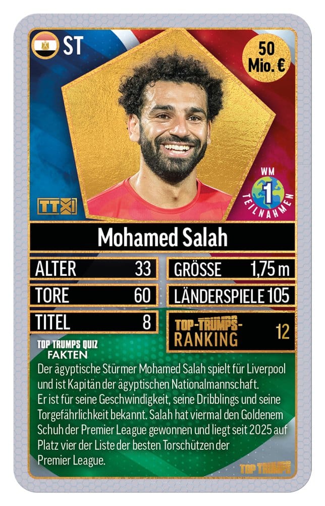 Winning Moves World Football Stars Card Game 200 Pack 5 *German Version* | Makochan
