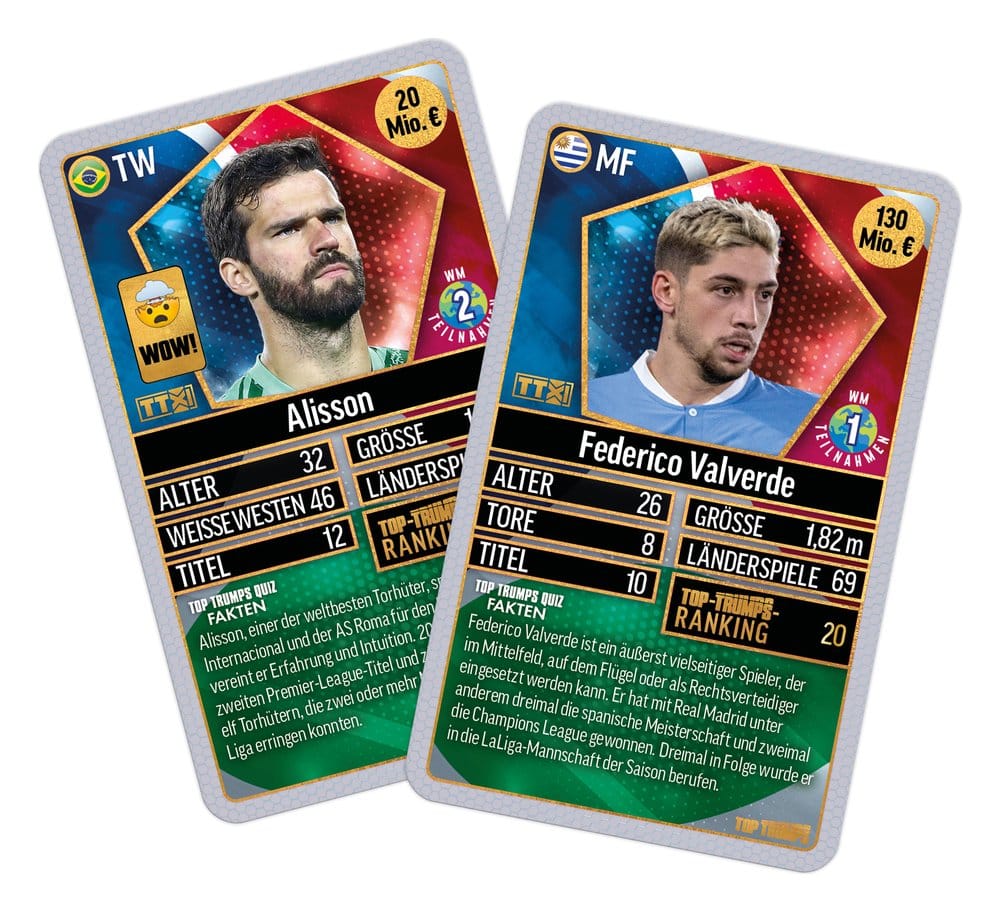 Winning Moves World Football Stars Card Game 200 Pack 5 *German Version* | Makochan