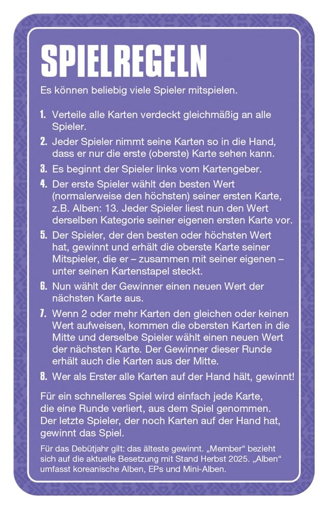 Winning Moves K-Pop Card Game Top Trumps *German Version* | Makochan