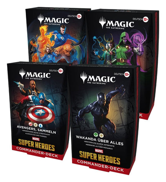 Wizards of the Coast Magic the Gathering Marvel Super Heroes Commander Decks Case (4) german | Makochan