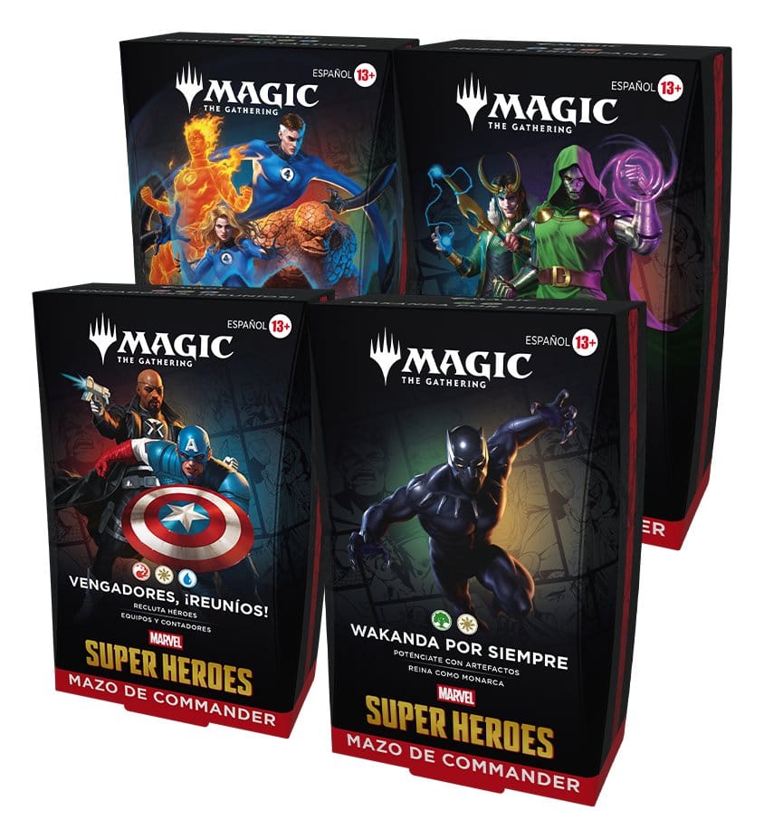 Wizards of the Coast Magic the Gathering Marvel Super Heroes Commander Decks Case (4) spanish | Makochan