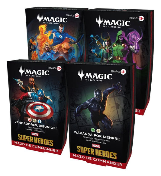 Wizards of the Coast Magic the Gathering Marvel Super Heroes Commander Decks Case (4) spanish | Makochan