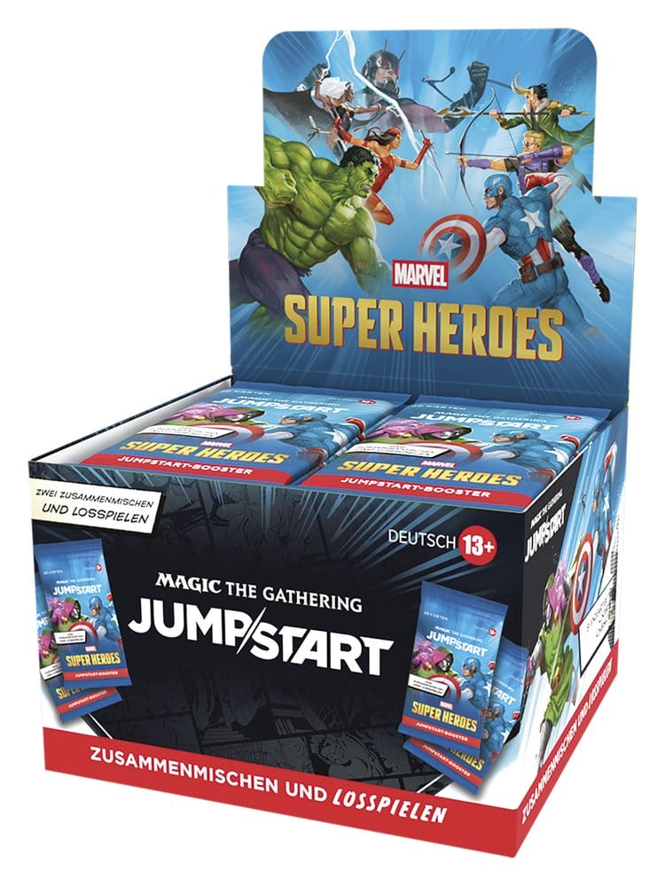 Wizards of the Coast Magic the Gathering Marvel Super Heroes Jumpstart Booster Display (24) german | Makochan