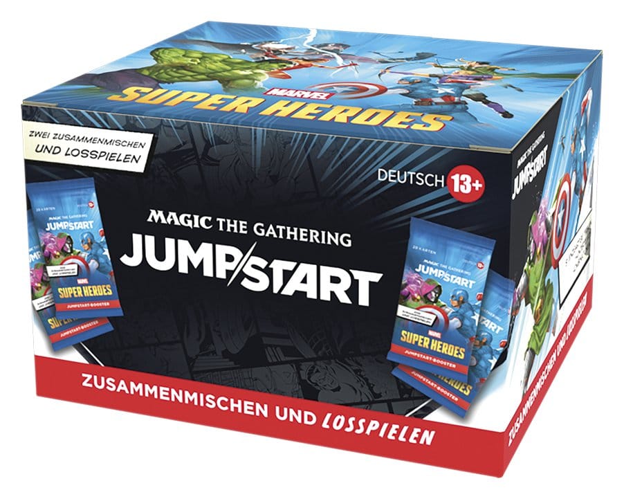 Wizards of the Coast Magic the Gathering Marvel Super Heroes Jumpstart Booster Display (24) german | Makochan
