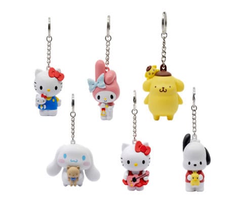 YuMe Toys Sanrio Pocket Hero Keychain Hello Kitty and Friends Display (12) | Makochan