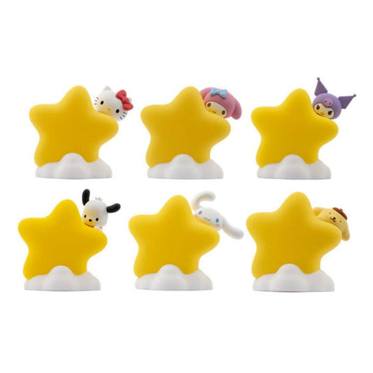 YuMe Toys Sanrio Bedside Light Star Light Series Mini Figures Hello Kitty and Friends 8 cm Display (12) | Makochan