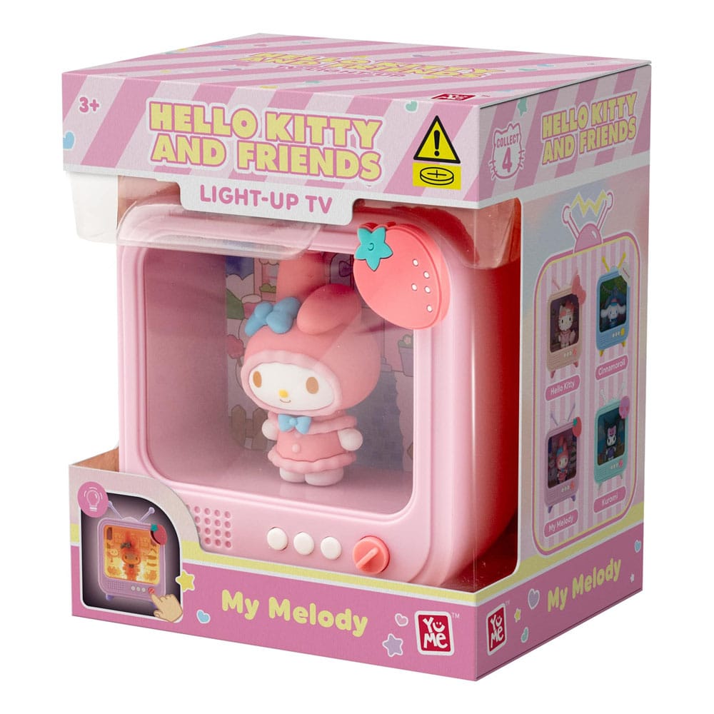 YuMe Toys Sanrio Bedside Light TV Series Mini Figures Hello Kitty and Friends 8 cm Display (8) | Makochan