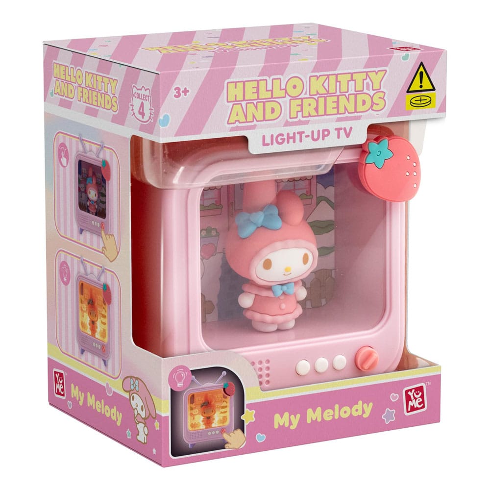 YuMe Toys Sanrio Bedside Light TV Series Mini Figures Hello Kitty and Friends 8 cm Display (8) | Makochan