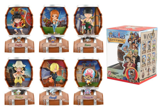 YuMe Toys One Piece Barrel Capsule Mini Figures 9 cm Blind Box Display (6) | Makochan