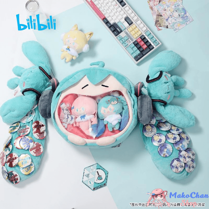 BeMOE: Vocaloid Hatsune Miku - Plush Ita Bag - Green Big product image