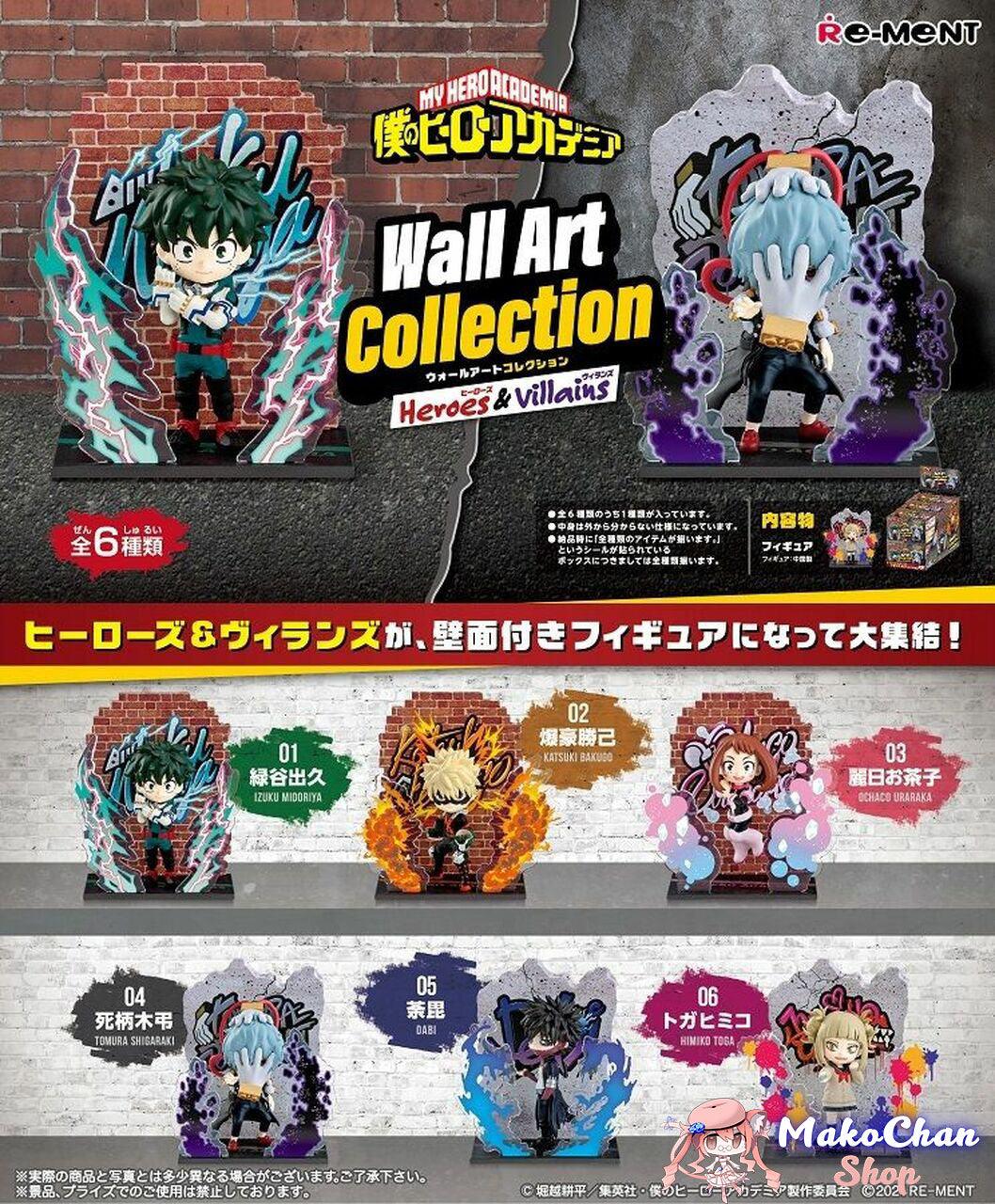 Re-ment: My Hero Academia Wall Art Collection -Heroes&Villains- Makochan.store