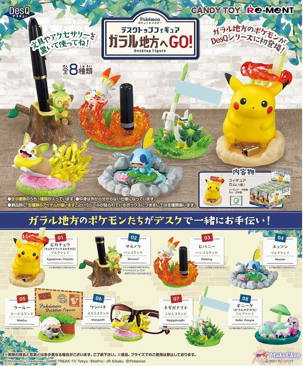 Re-Ment Pokemon: DesQ Pokemon Desktop Figure - To the Galar Region! Makochan.store